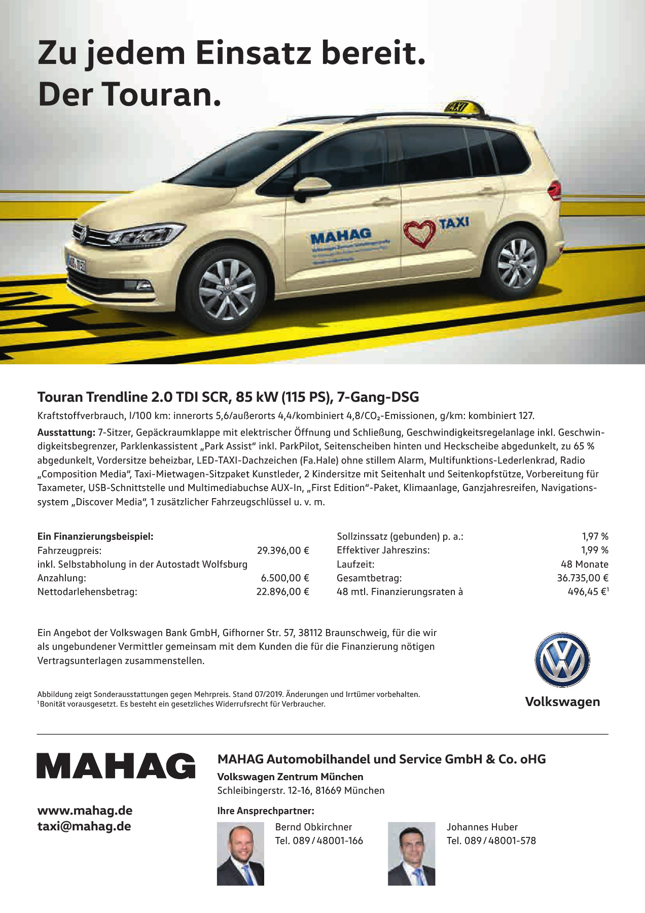 Originalseite 13 der Ausgabe Taxikurier Januar 2020