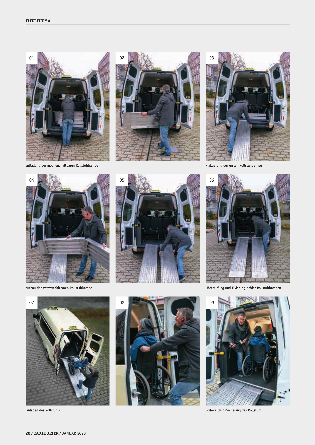 Originalseite 20 der Ausgabe Taxikurier Januar 2020