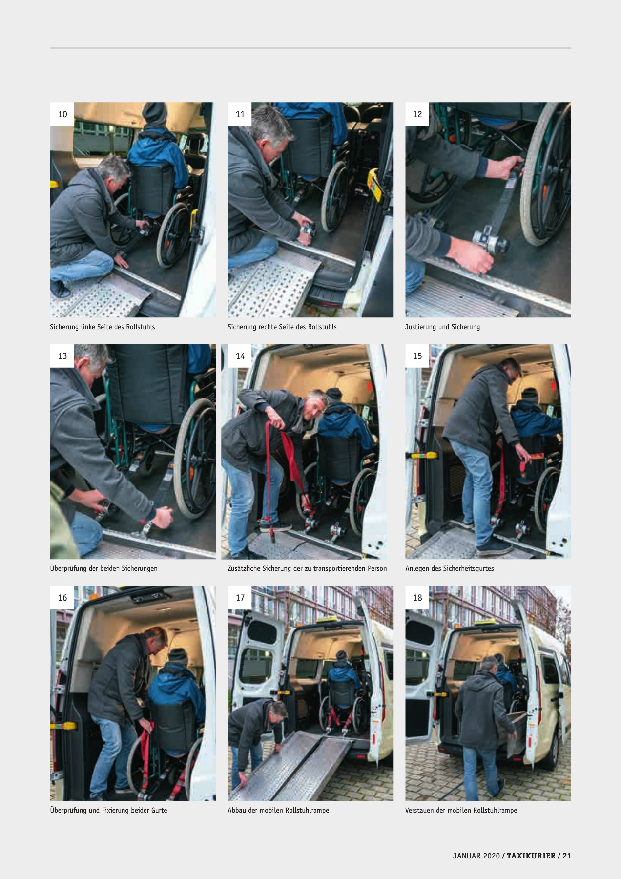 Originalseite 21 der Ausgabe Taxikurier Januar 2020