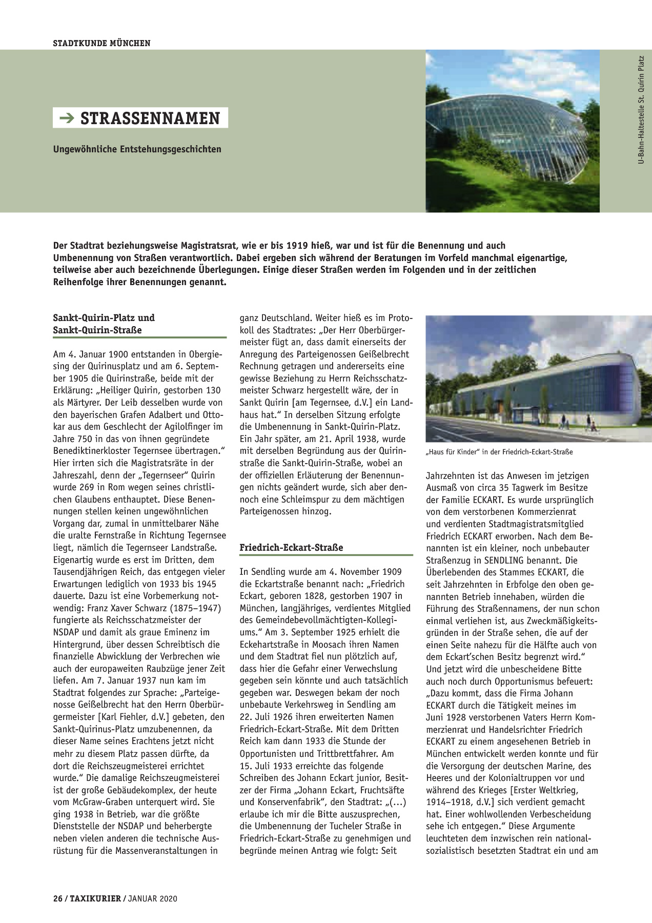 Originalseite 26 der Ausgabe Taxikurier Januar 2020