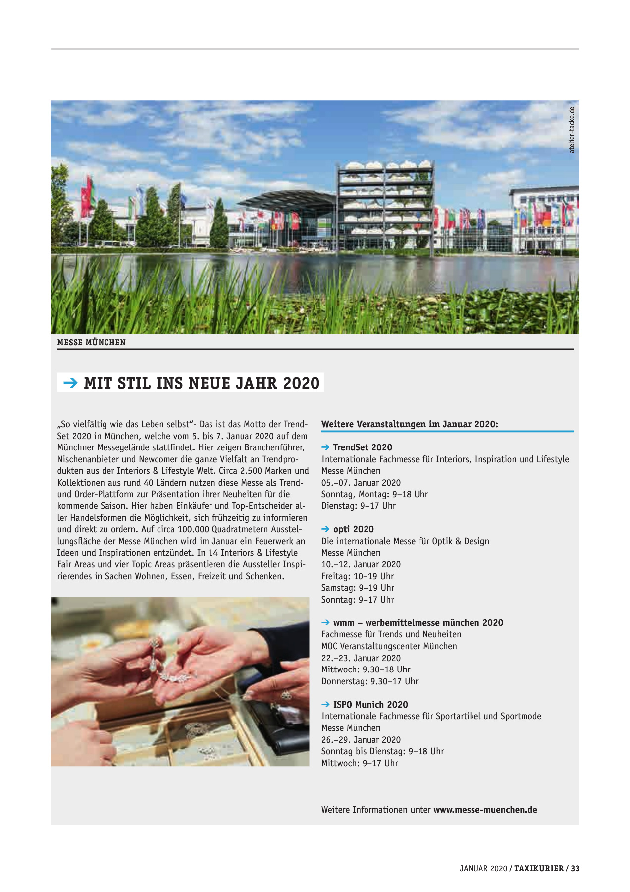Originalseite 33 der Ausgabe Taxikurier Januar 2020