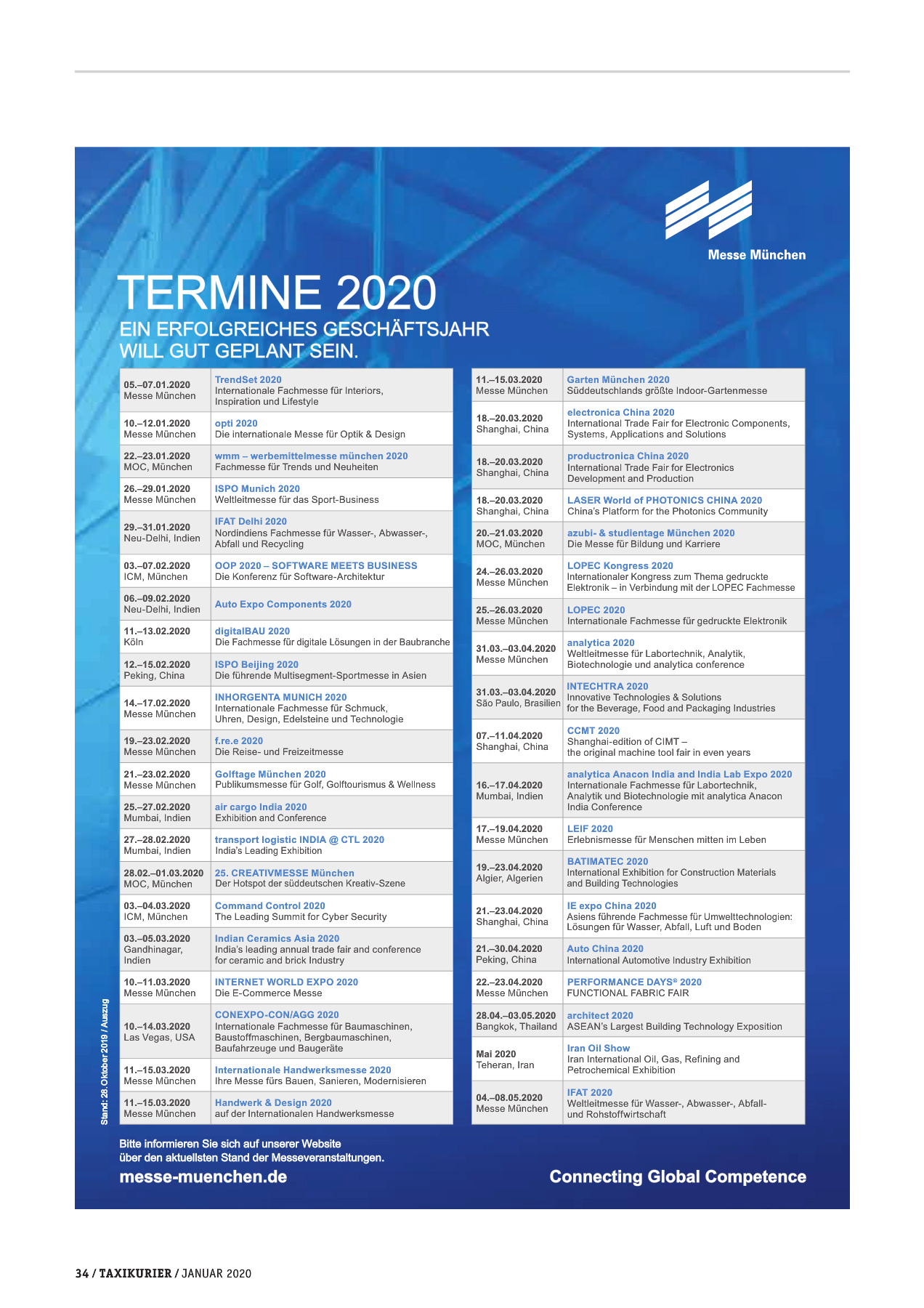 Originalseite 34 der Ausgabe Taxikurier Januar 2020