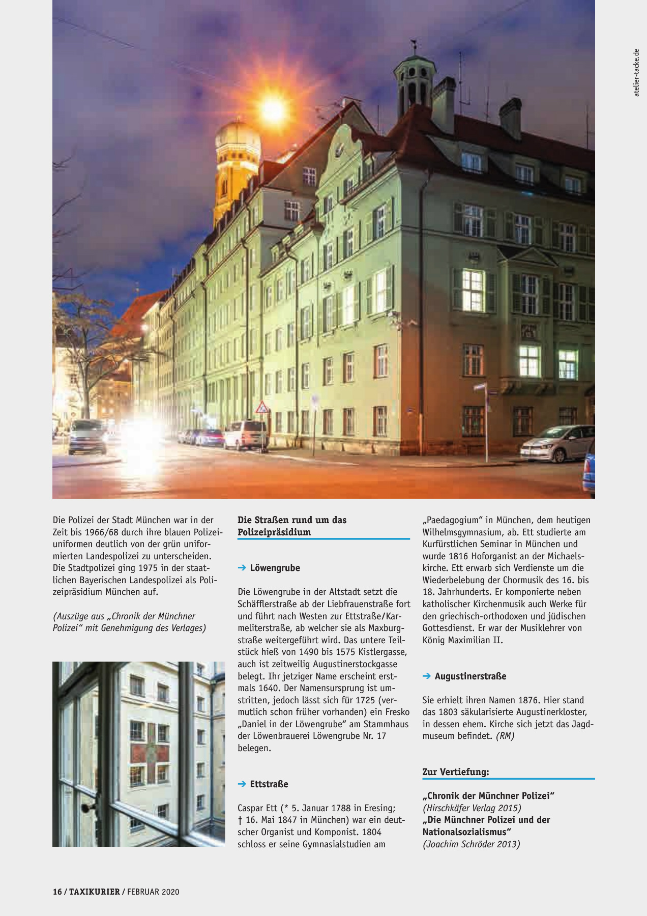 Originalseite 16 der Ausgabe Taxikurier Februar 2020
