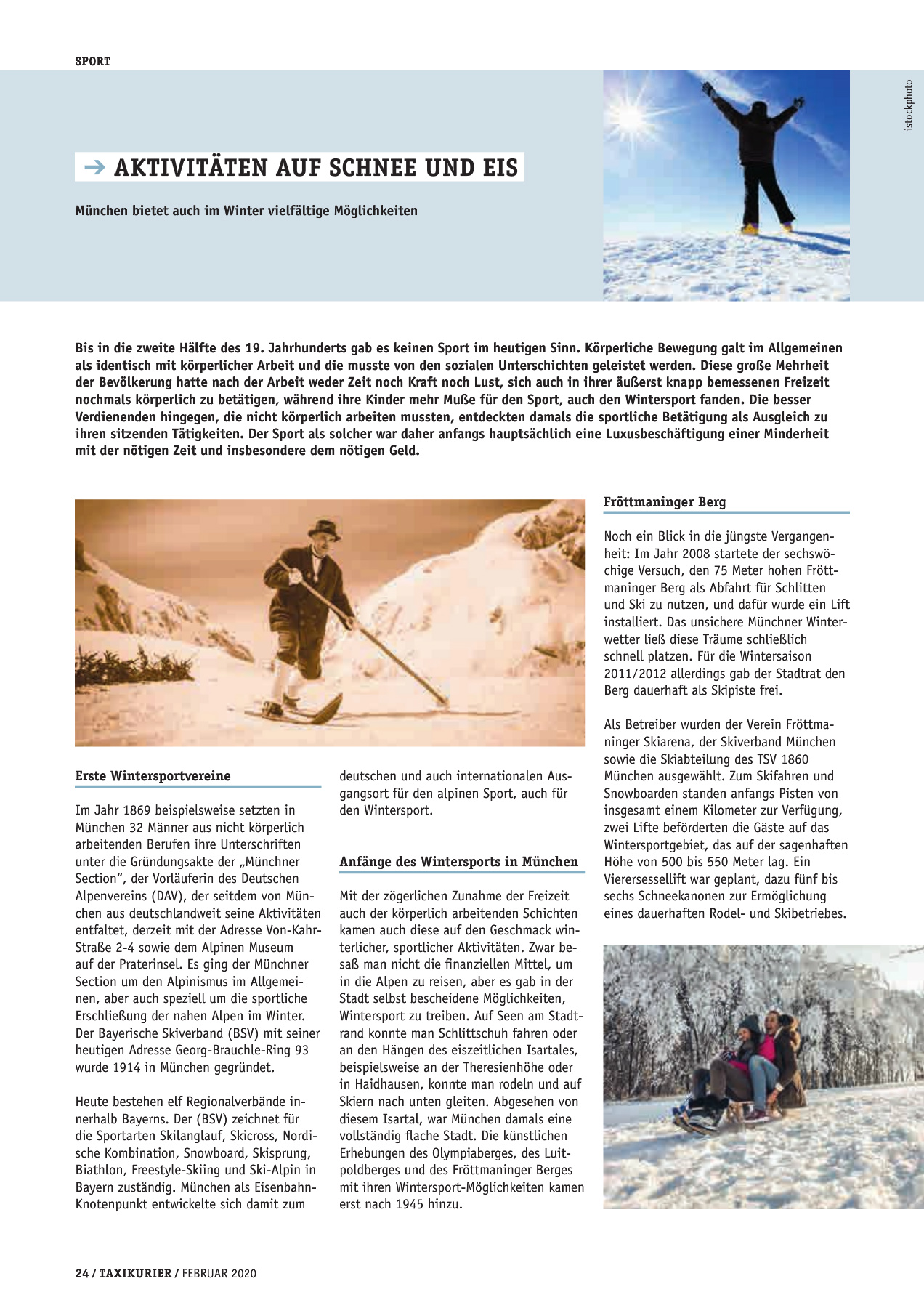 Originalseite 24 der Ausgabe Taxikurier Februar 2020