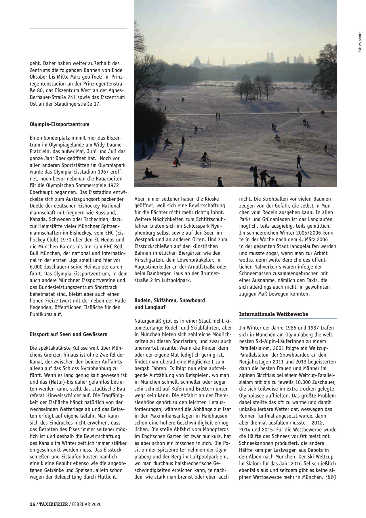 Originalseite 26 der Ausgabe Taxikurier Februar 2020