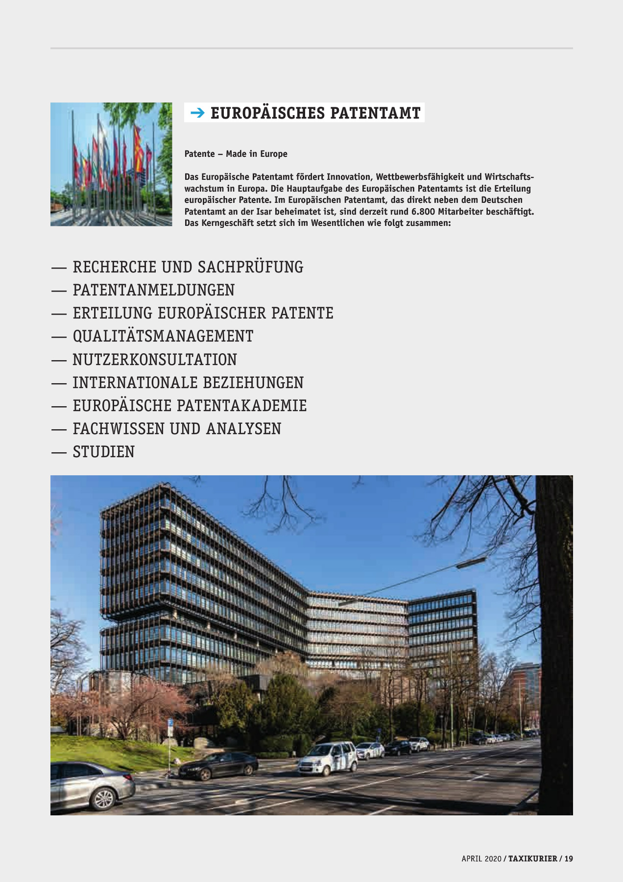 Originalseite 19 der Ausgabe Taxikurier April 2020