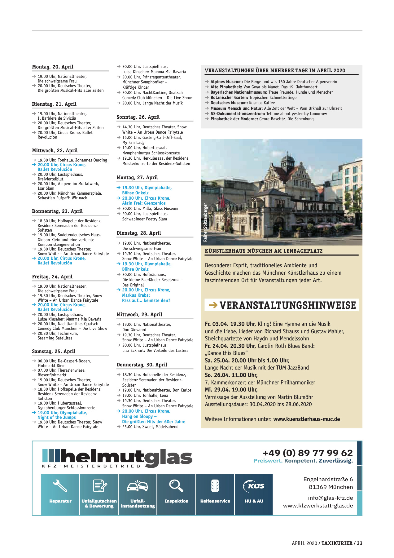 Originalseite 33 der Ausgabe Taxikurier April 2020