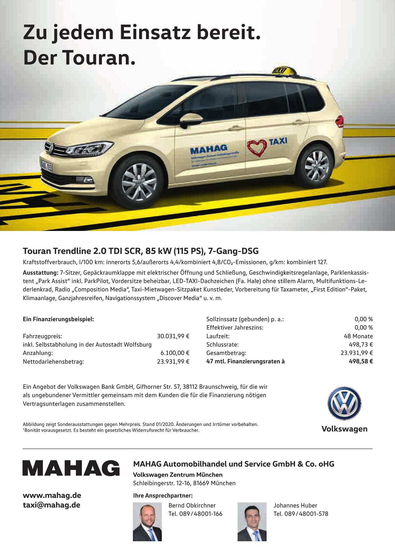 Originalseite 9 der Ausgabe Taxikurier Juni 2020