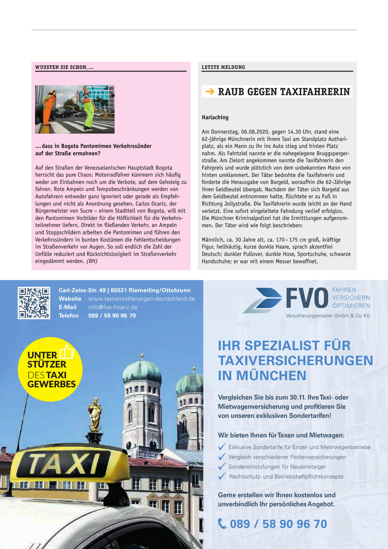 Originalseite 11 der Ausgabe Taxikurier September 2020