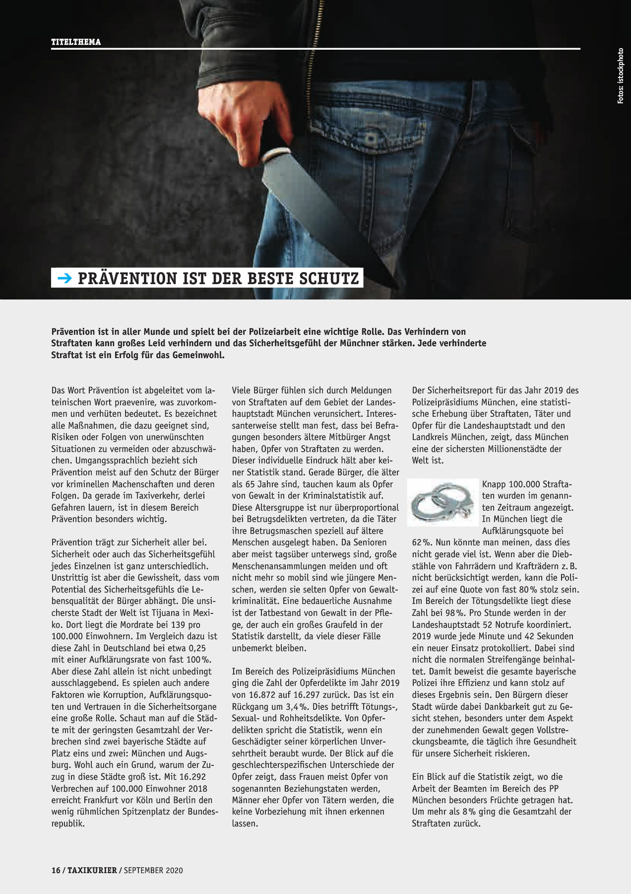 Originalseite 16 der Ausgabe Taxikurier September 2020
