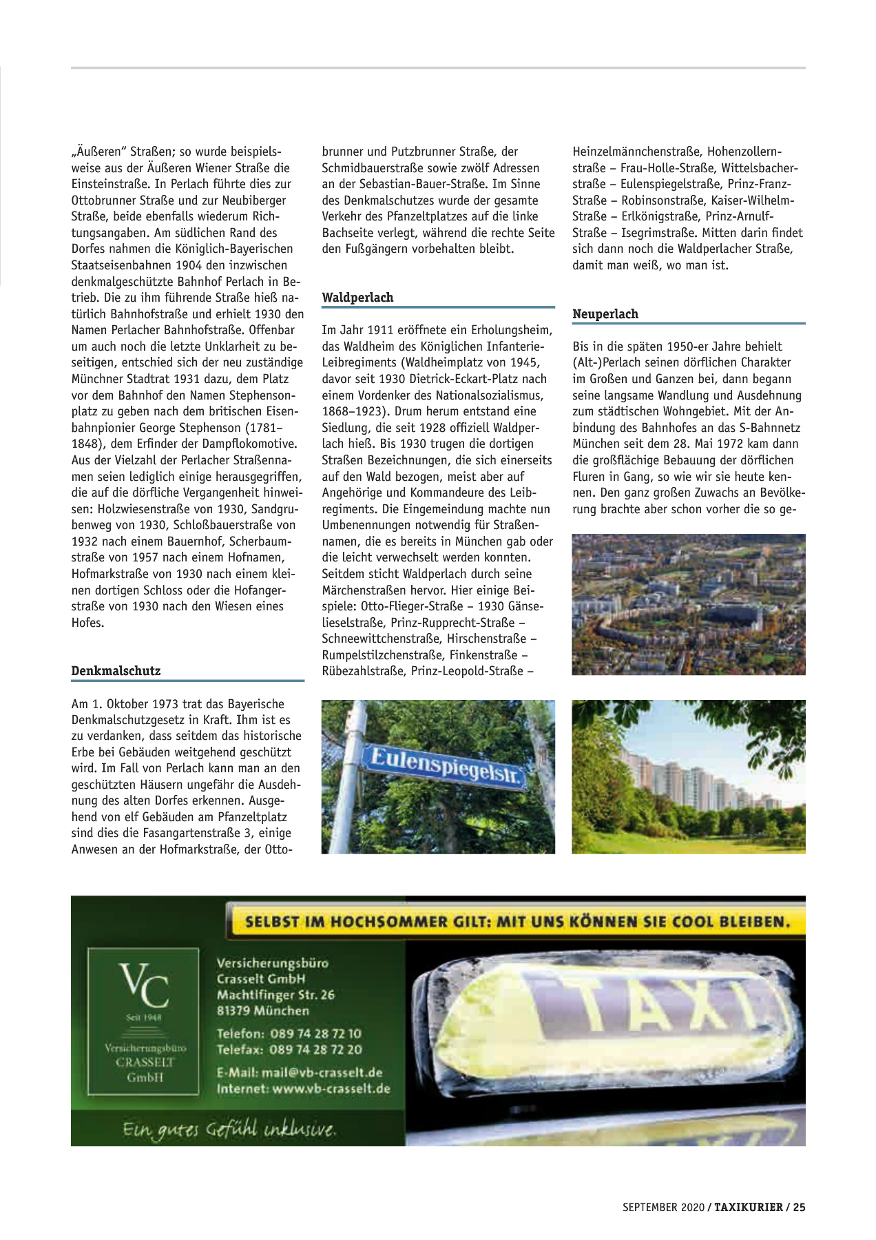 Originalseite 25 der Ausgabe Taxikurier September 2020