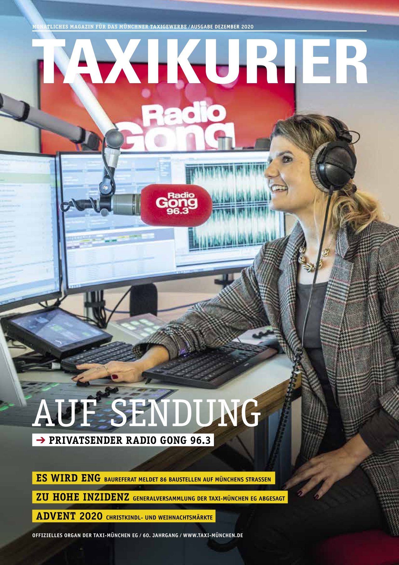 Originalseite 1 der Ausgabe Taxikurier Dezember 2020