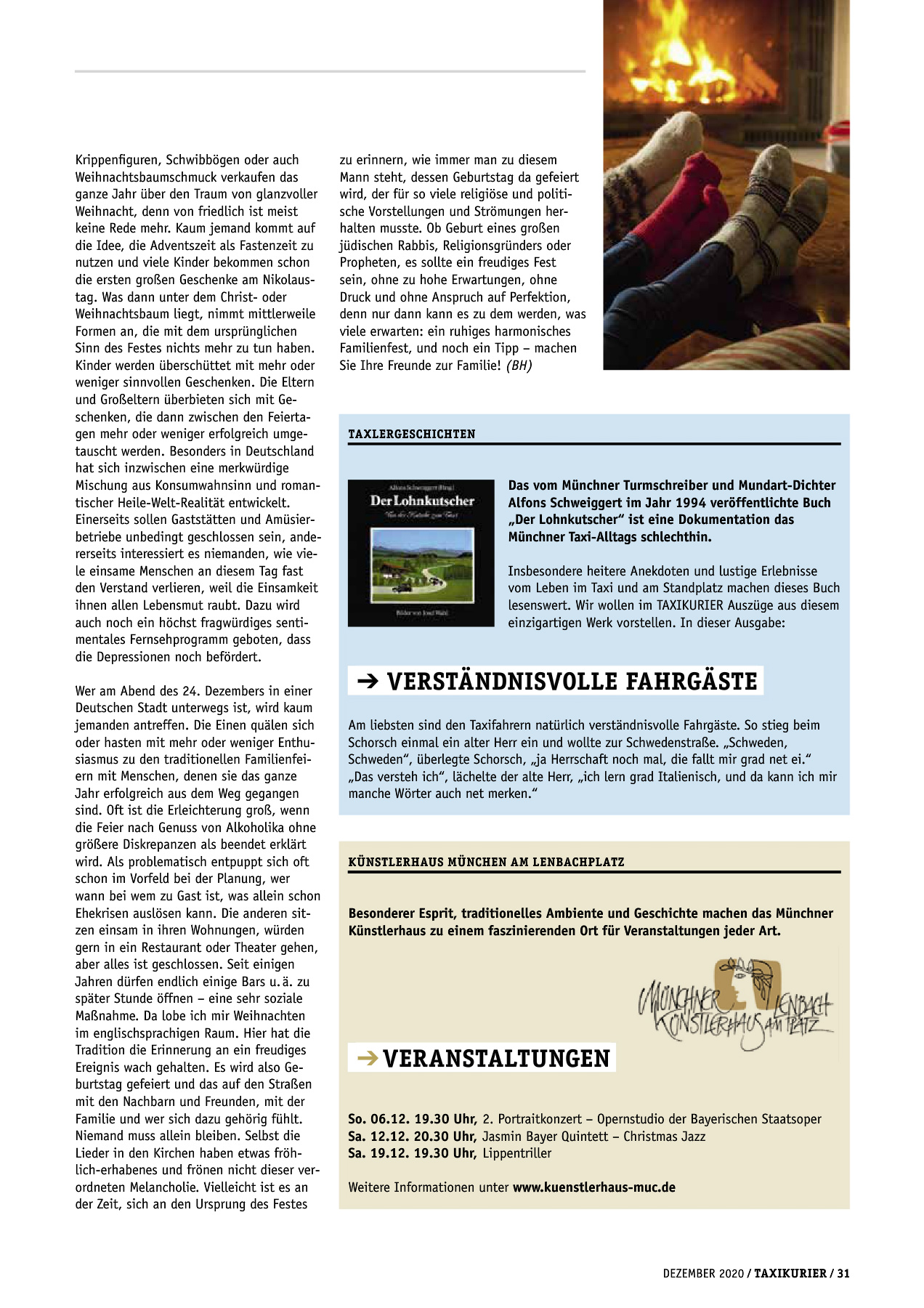 Originalseite 31 der Ausgabe Taxikurier Dezember 2020