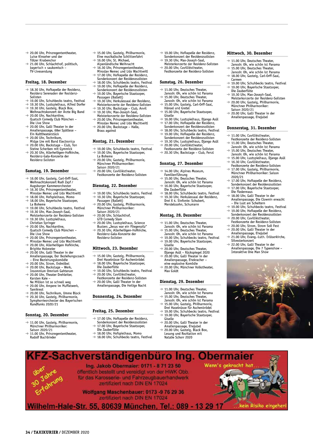 Originalseite 34 der Ausgabe Taxikurier Dezember 2020