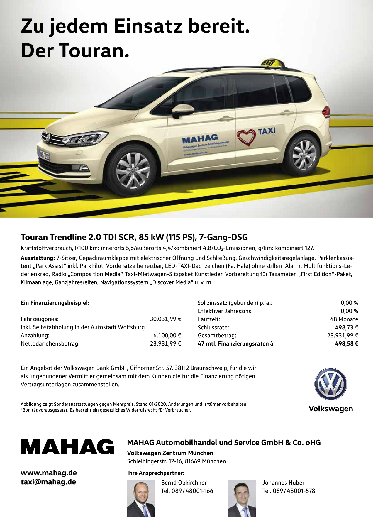 Originalseite 9 der Ausgabe Taxikurier Dezember 2020