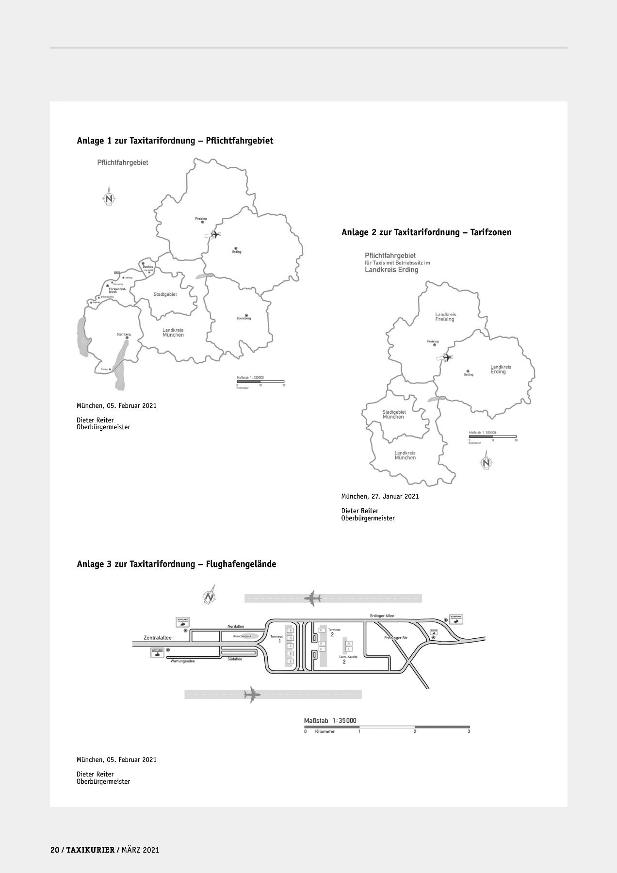 Originalseite 20 der Ausgabe Taxikurier März 2021