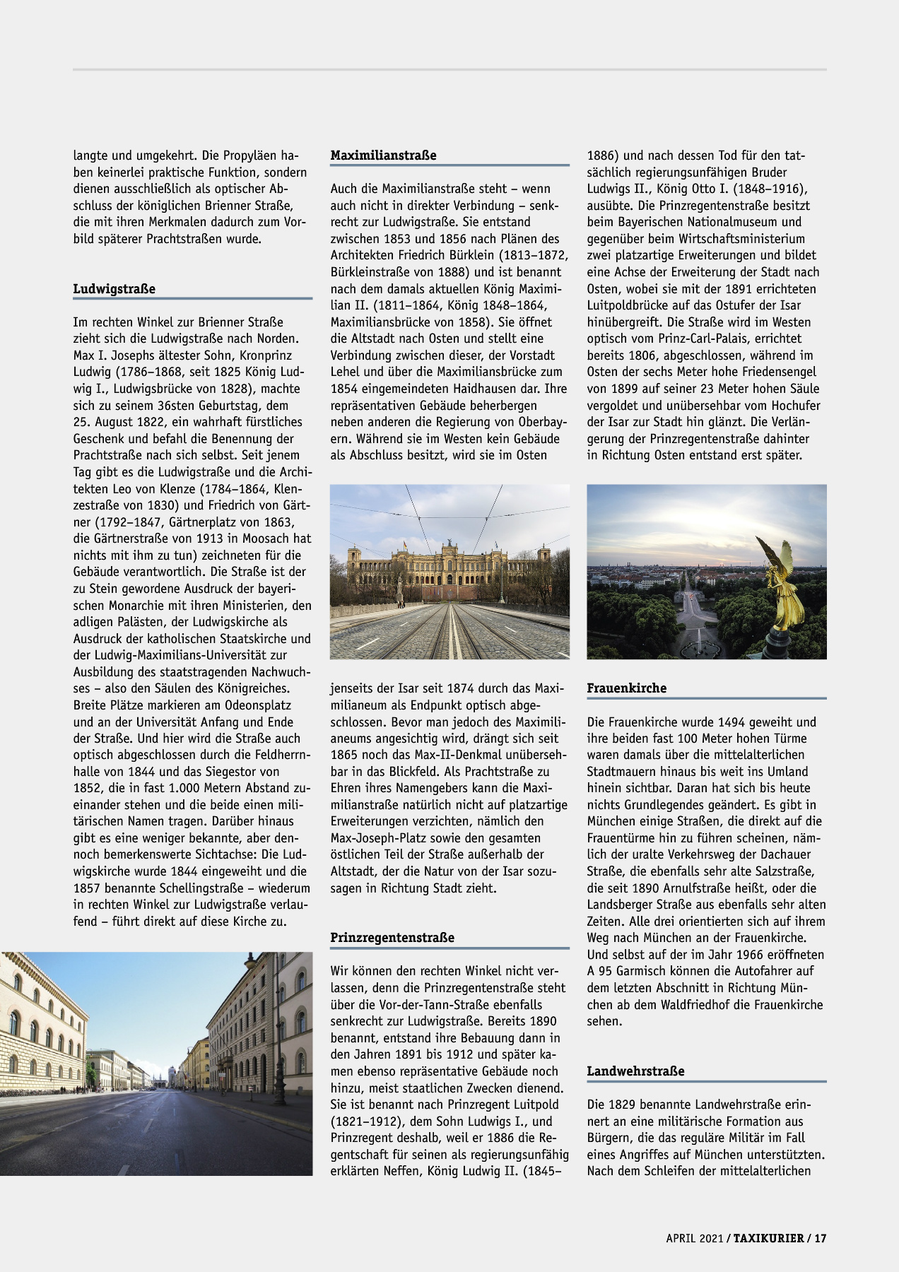 Originalseite 17 der Ausgabe Taxikurier April 2021