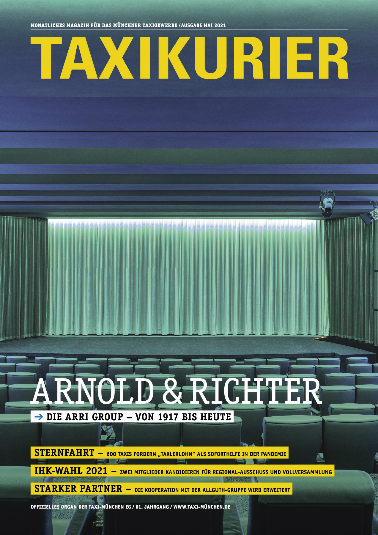 Originalseite 1 der Ausgabe Taxikurier Mai 2021