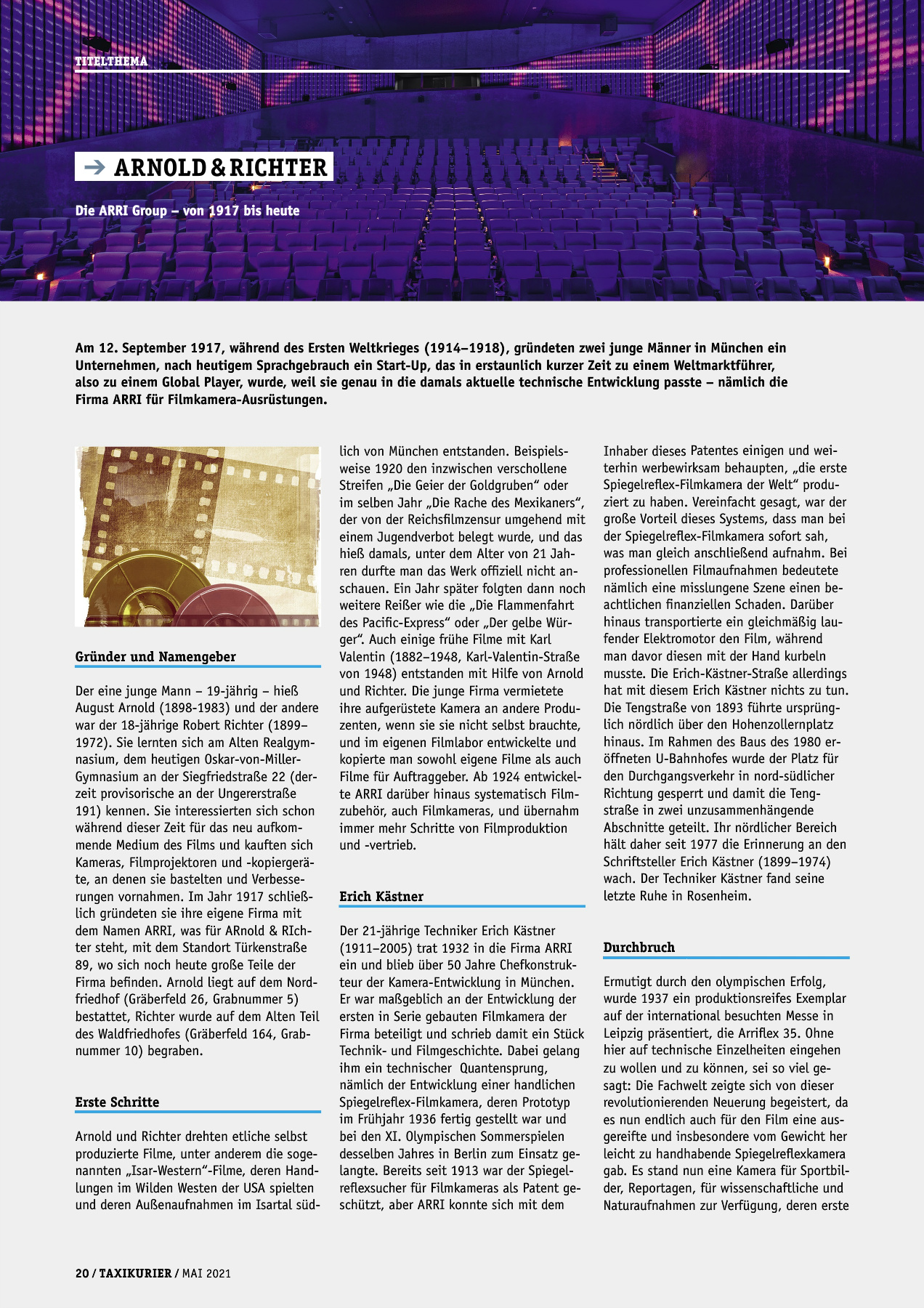 Originalseite 20 der Ausgabe Taxikurier Mai 2021