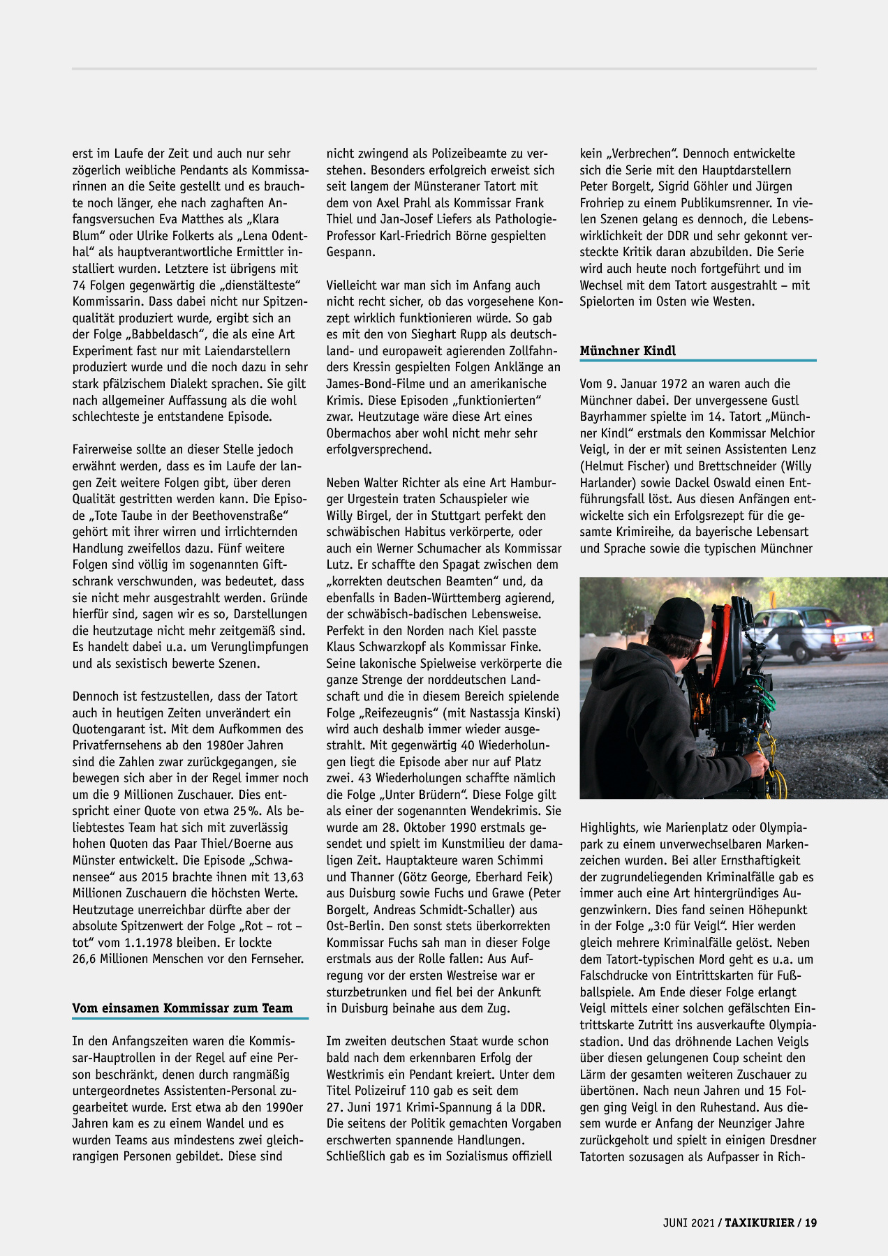 Originalseite 19 der Ausgabe Taxikurier Juni 2021
