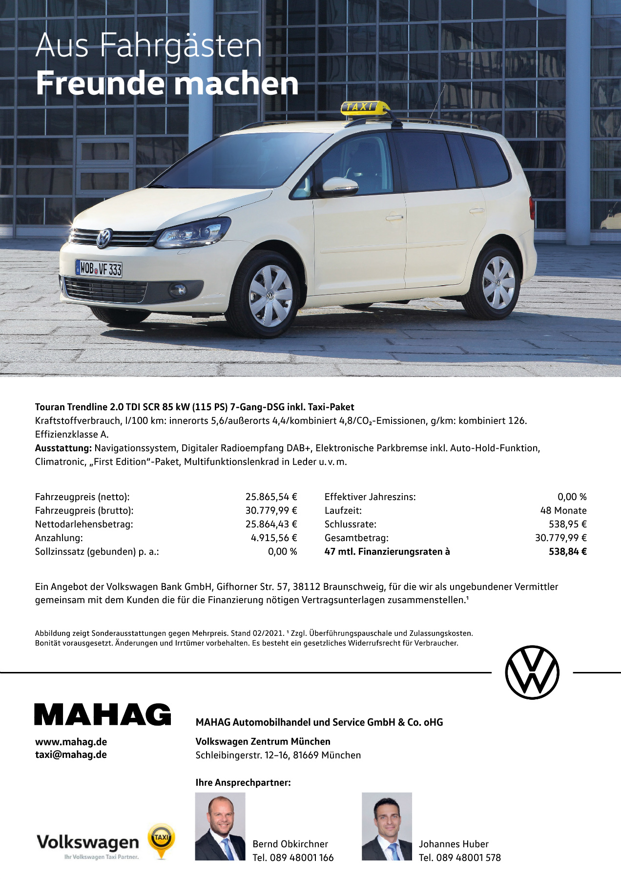 Originalseite 2 der Ausgabe Taxikurier Juni 2021