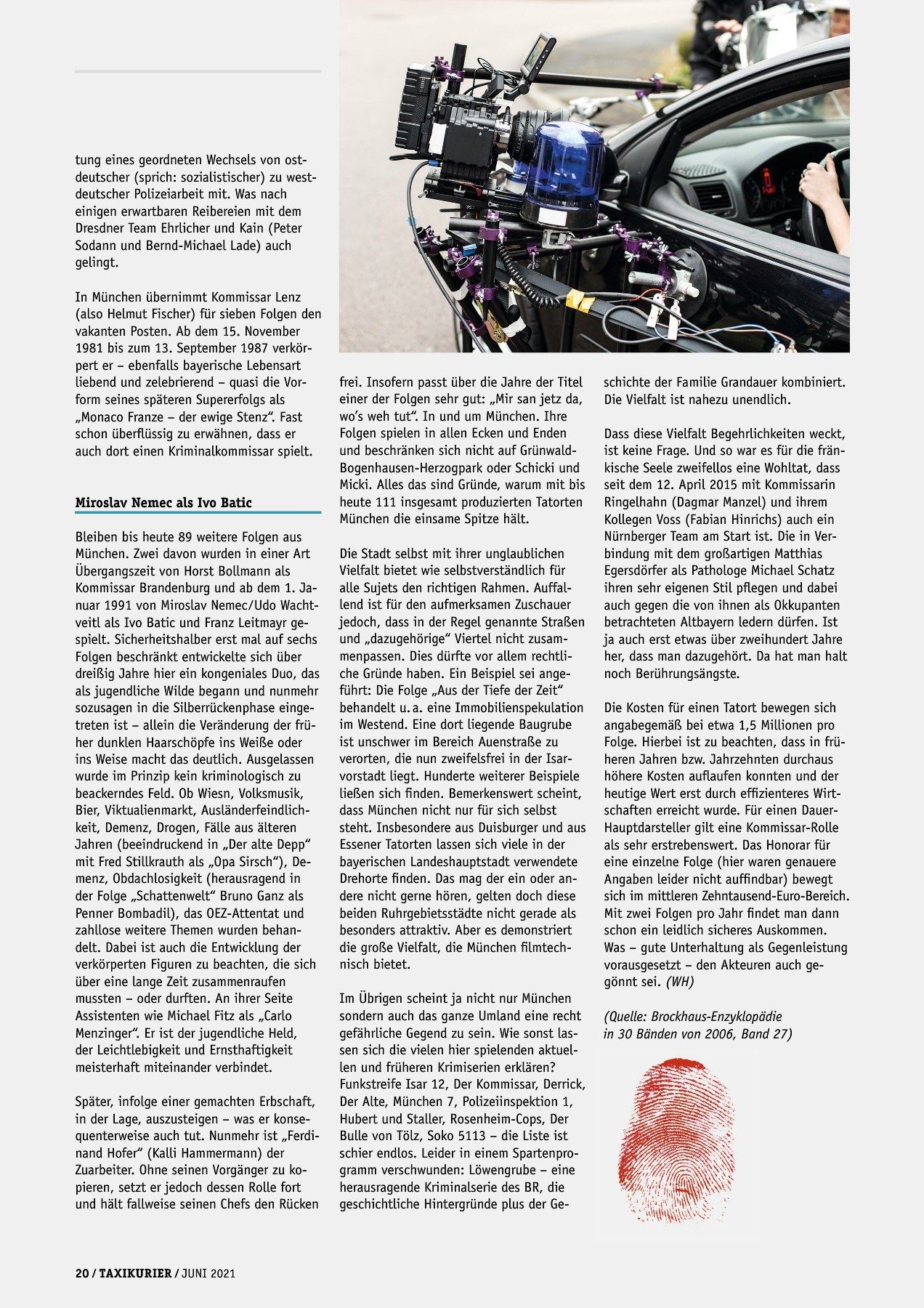 Originalseite 20 der Ausgabe Taxikurier Juni 2021
