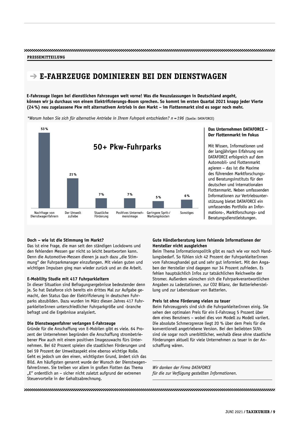 Originalseite 9 der Ausgabe Taxikurier Juni 2021