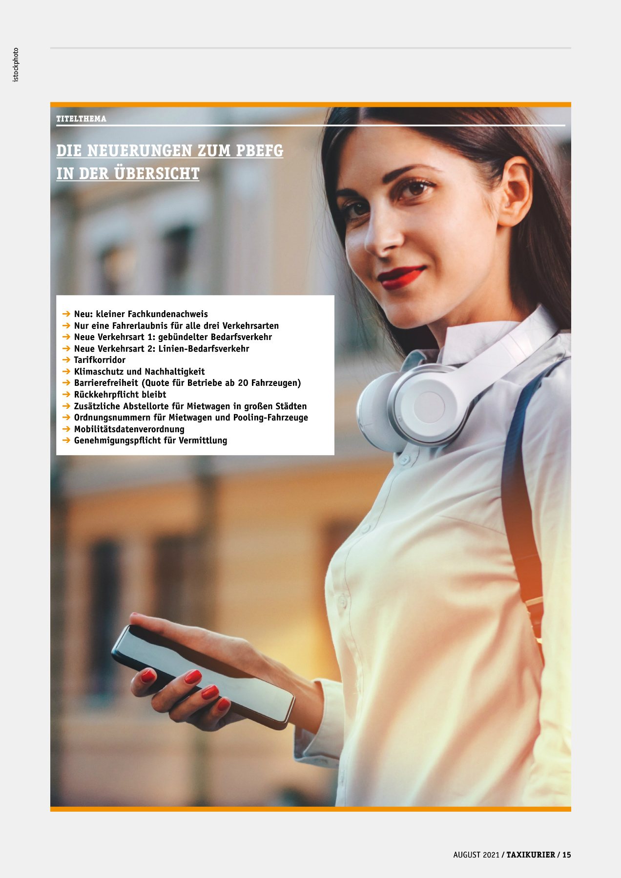 Originalseite 15 der Ausgabe Taxikurier August 2021