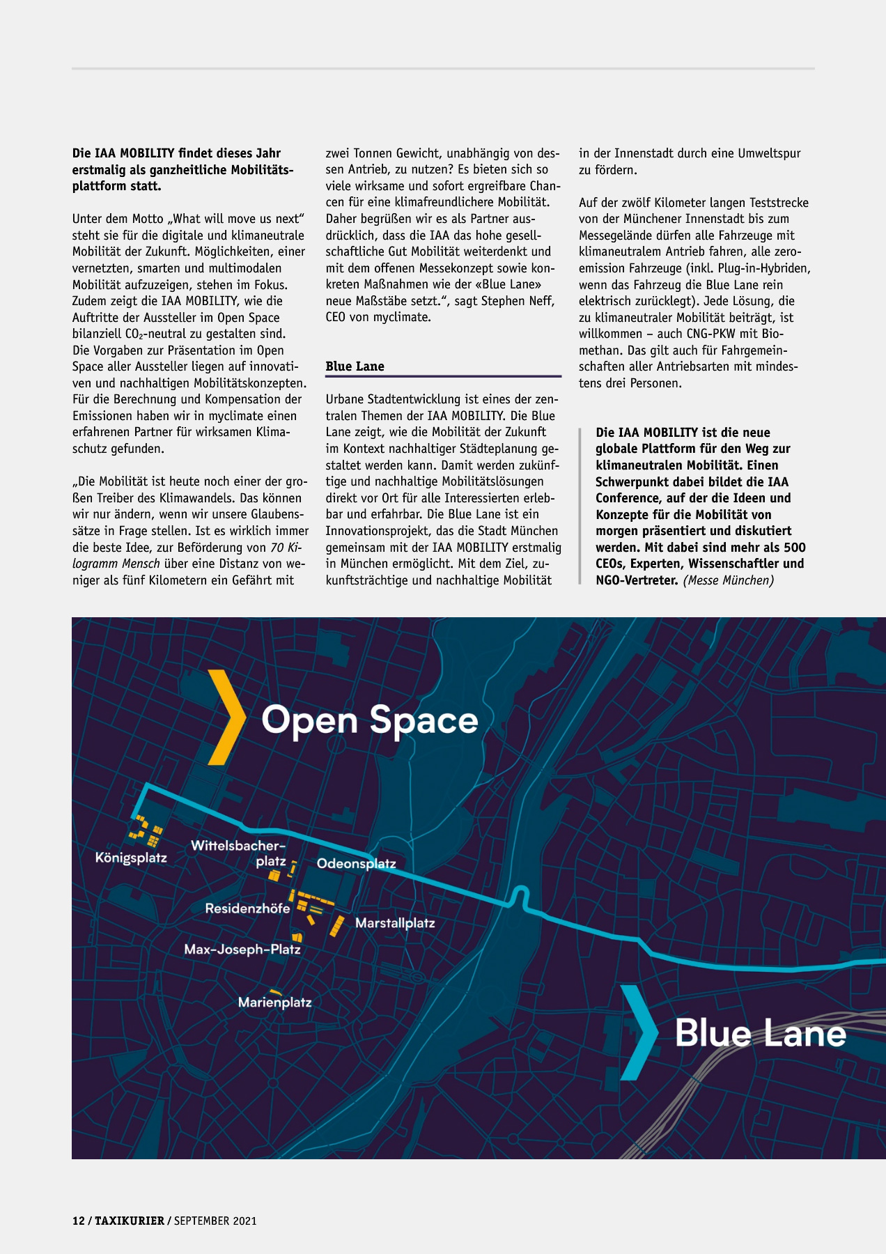 Originalseite 12 der Ausgabe Taxikurier September 2021