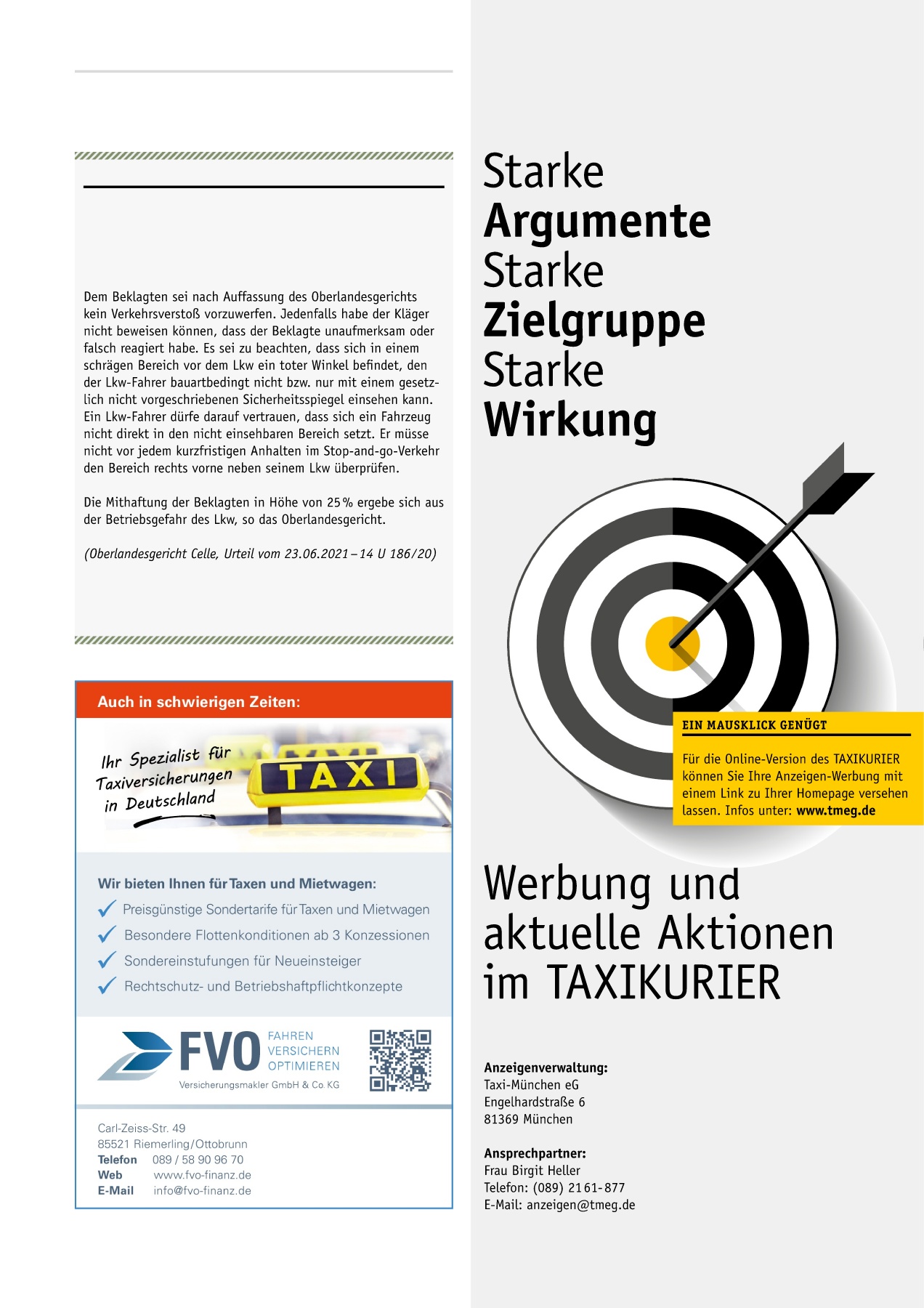 Originalseite 17 der Ausgabe Taxikurier September 2021