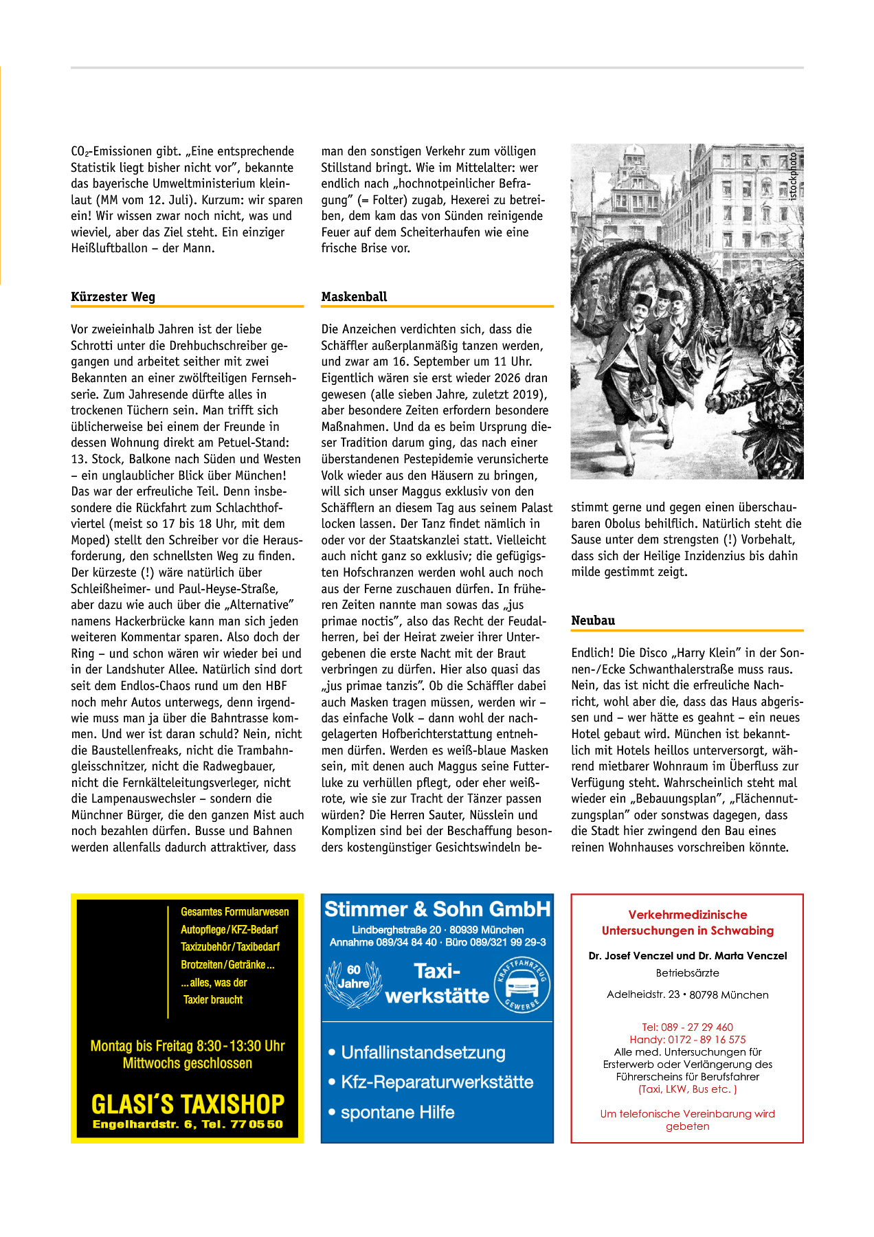 Originalseite 19 der Ausgabe Taxikurier September 2021