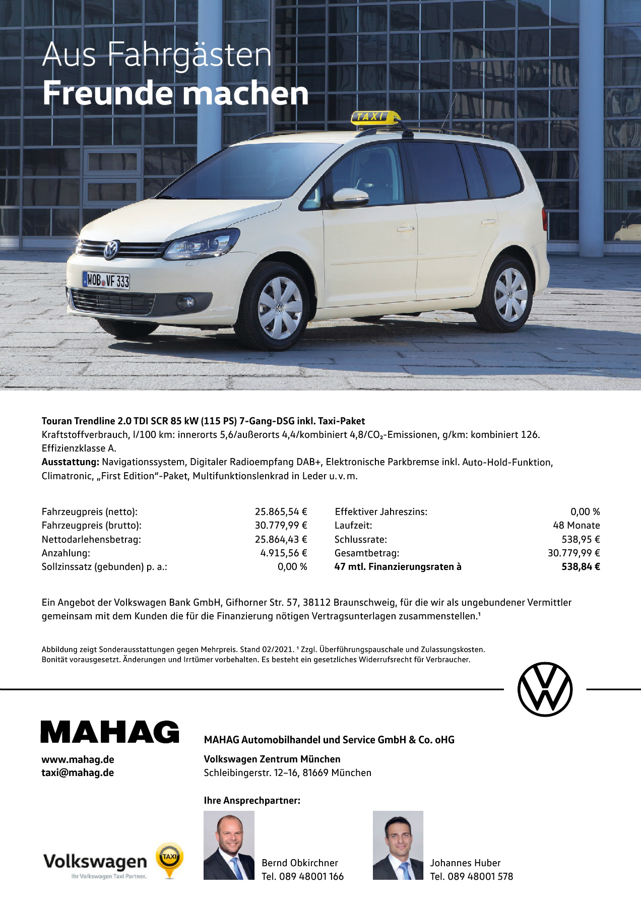 Originalseite 2 der Ausgabe Taxikurier September 2021