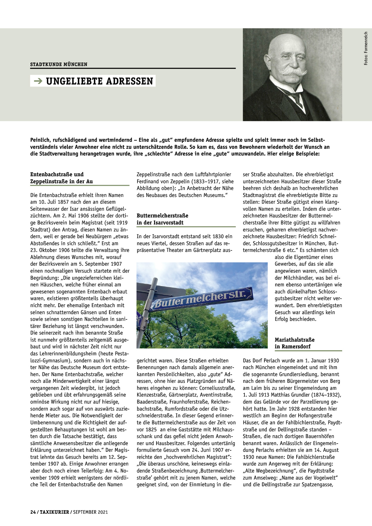 Originalseite 24 der Ausgabe Taxikurier September 2021