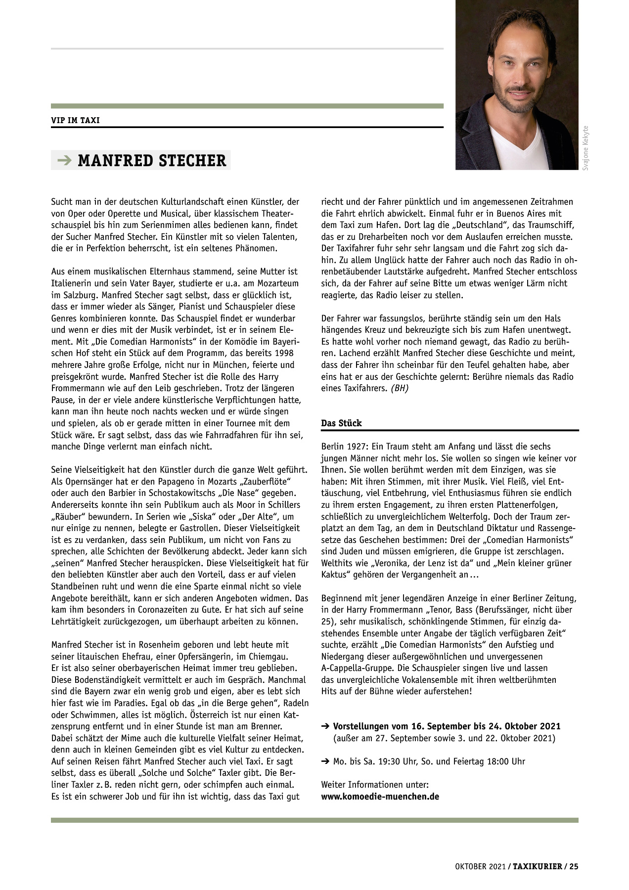 Originalseite 25 der Ausgabe Taxikurier Oktober 2021