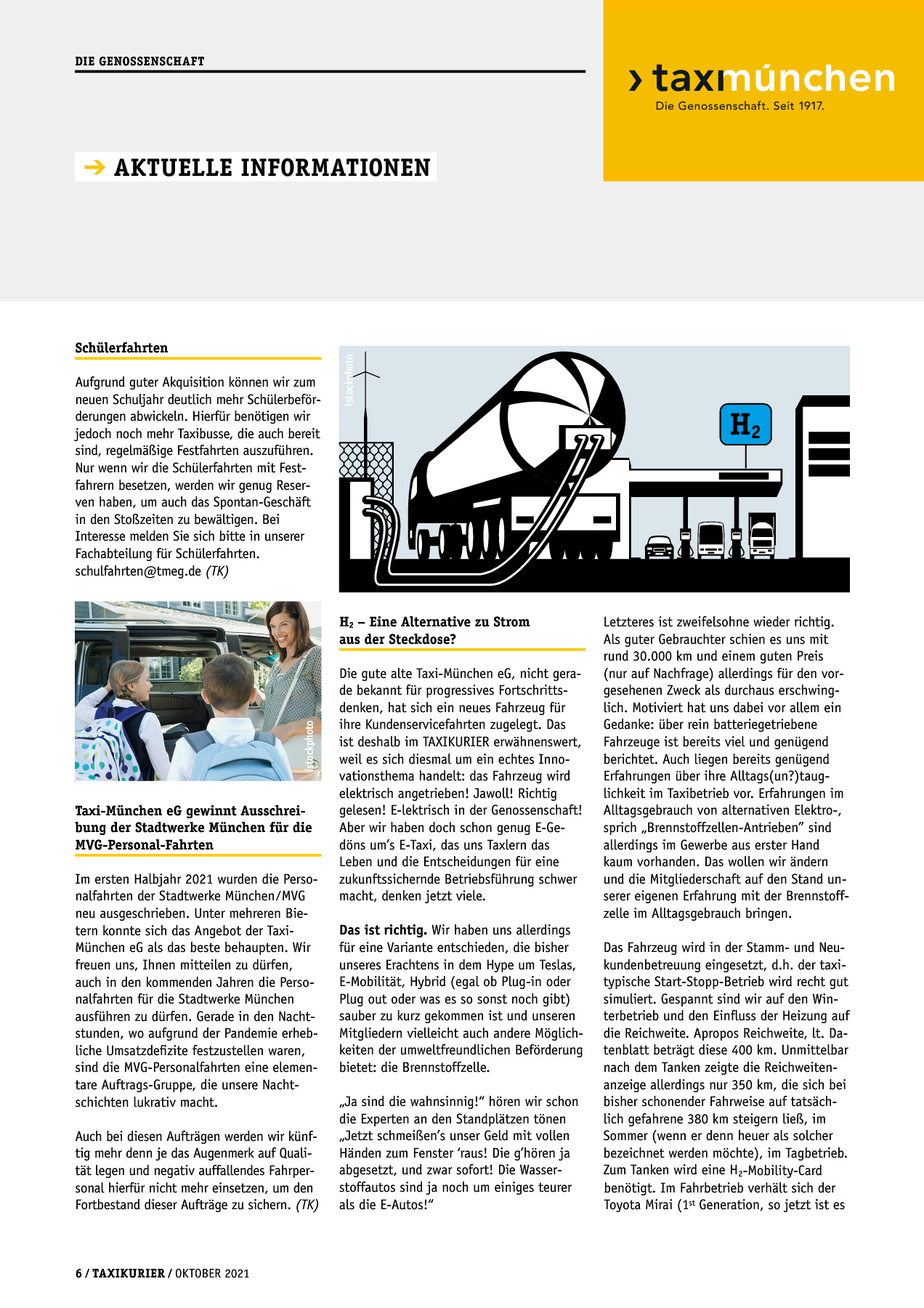 Originalseite 6 der Ausgabe Taxikurier Oktober 2021