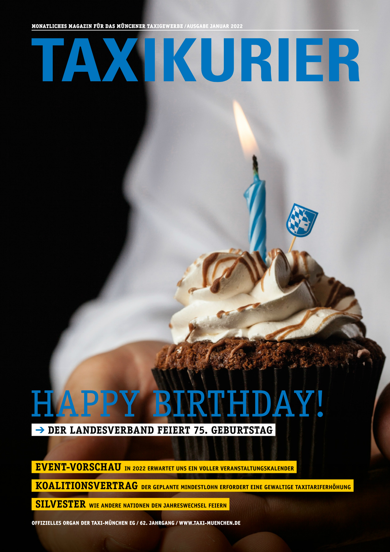 Originalseite 1 der Ausgabe Taxikurier Januar 2022