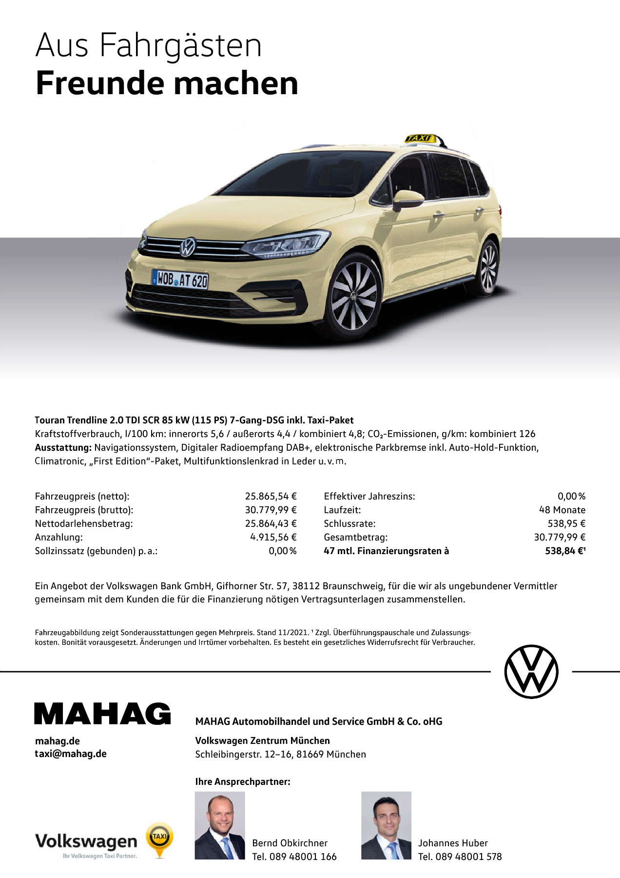 Originalseite 2 der Ausgabe Taxikurier Januar 2022