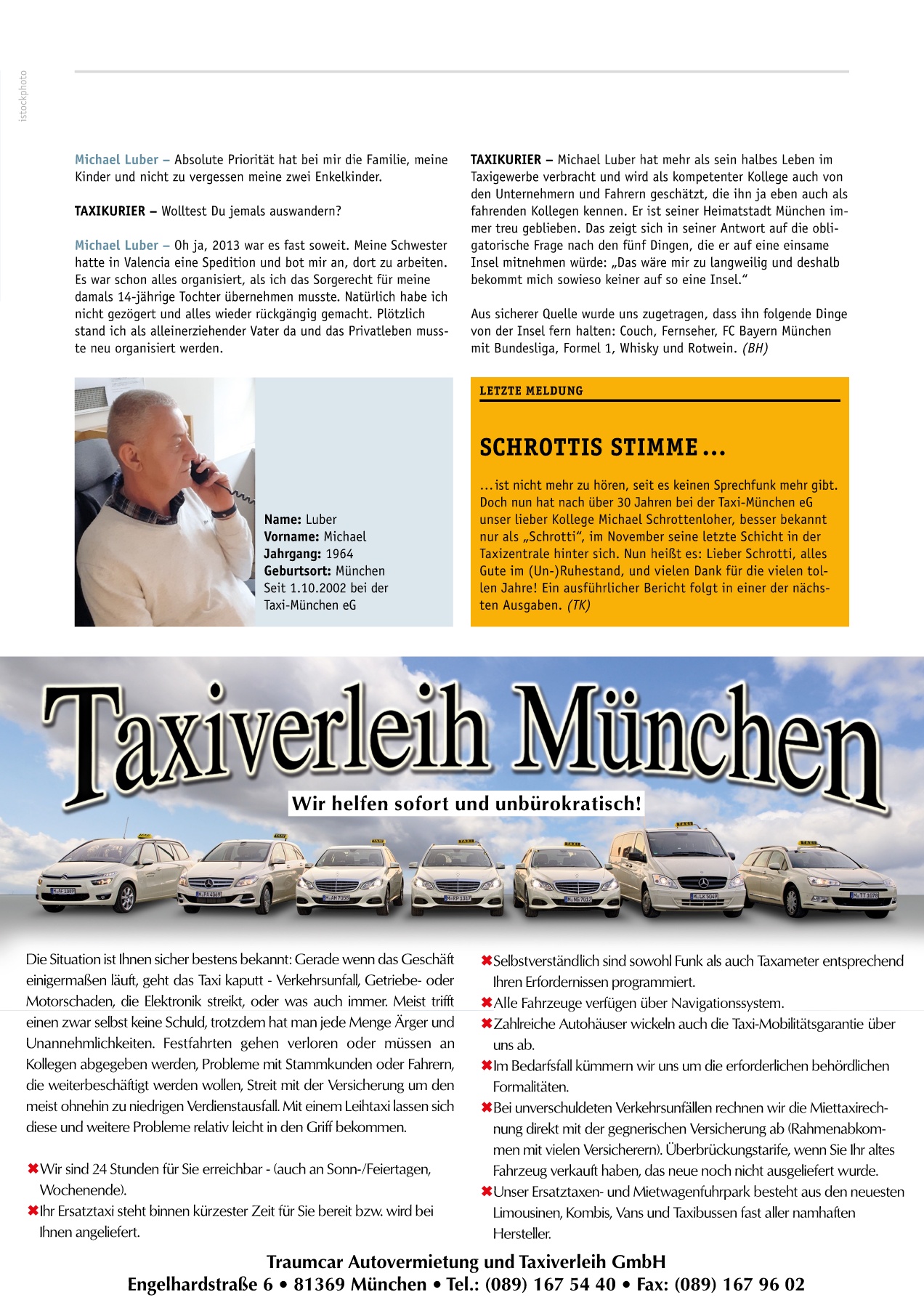 Originalseite 25 der Ausgabe Taxikurier Januar 2022