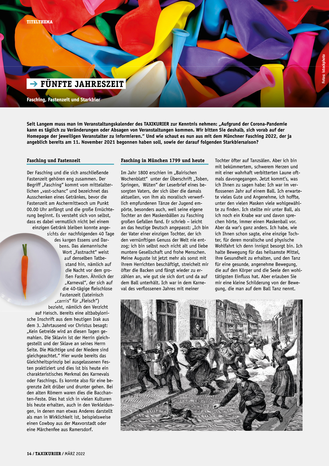 Originalseite 14 der Ausgabe Taxikurier März 2022