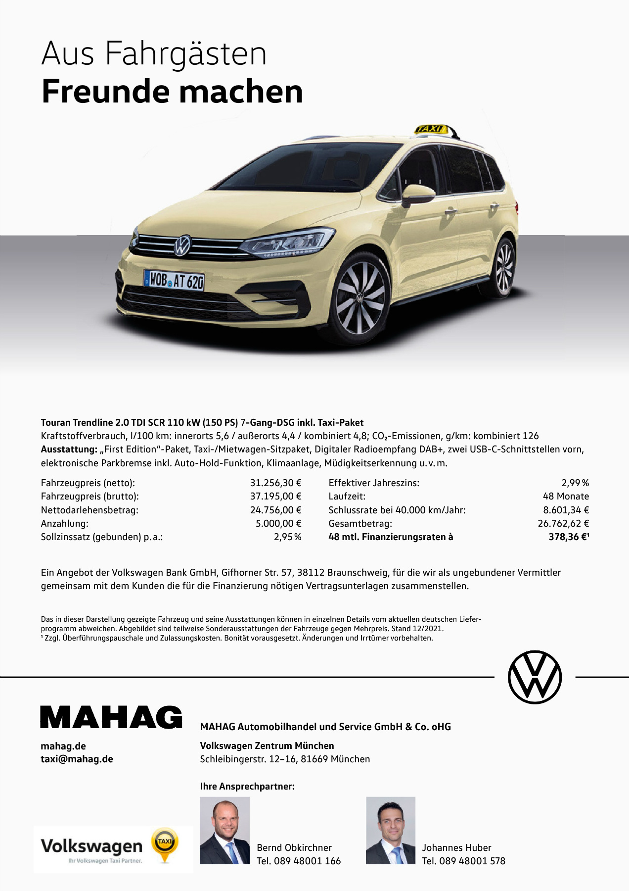 Originalseite 2 der Ausgabe Taxikurier März 2022