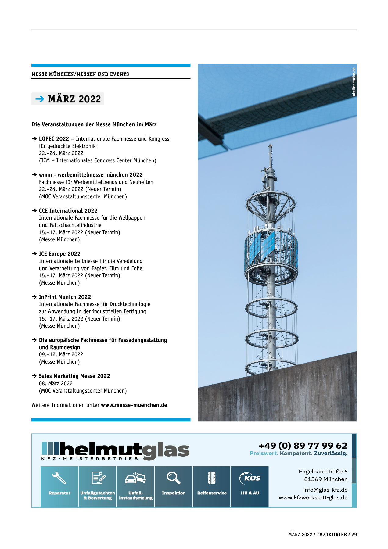 Originalseite 29 der Ausgabe Taxikurier März 2022