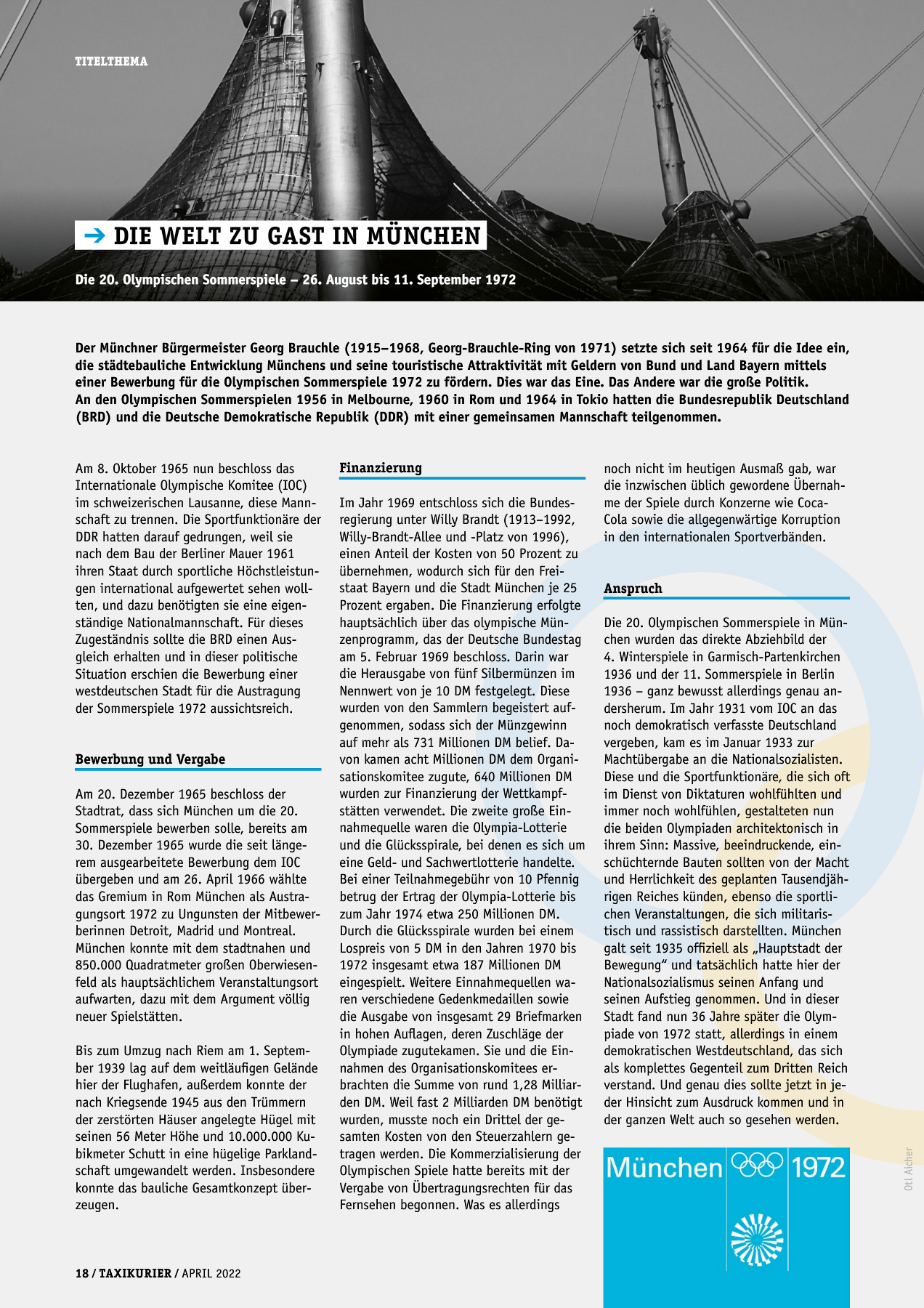 Originalseite 18 der Ausgabe Taxikurier April 2022