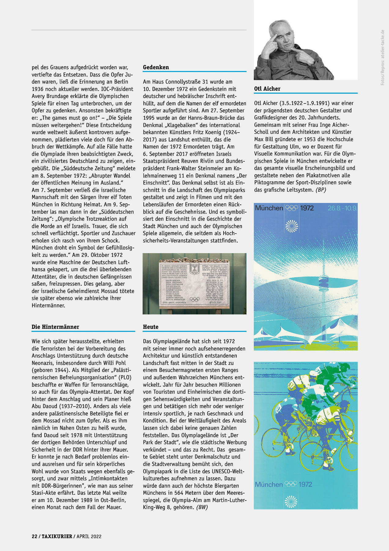 Originalseite 22 der Ausgabe Taxikurier April 2022