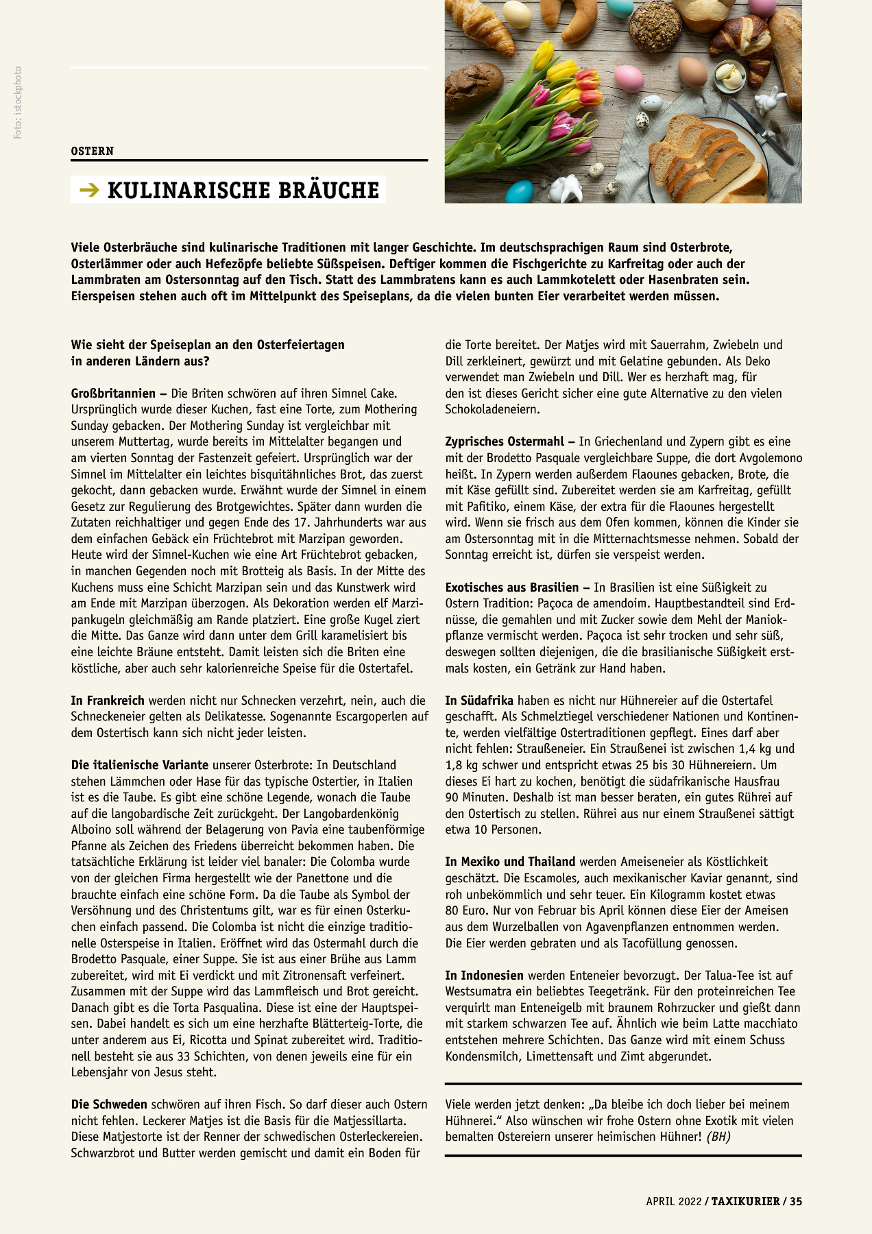 Originalseite 35 der Ausgabe Taxikurier April 2022