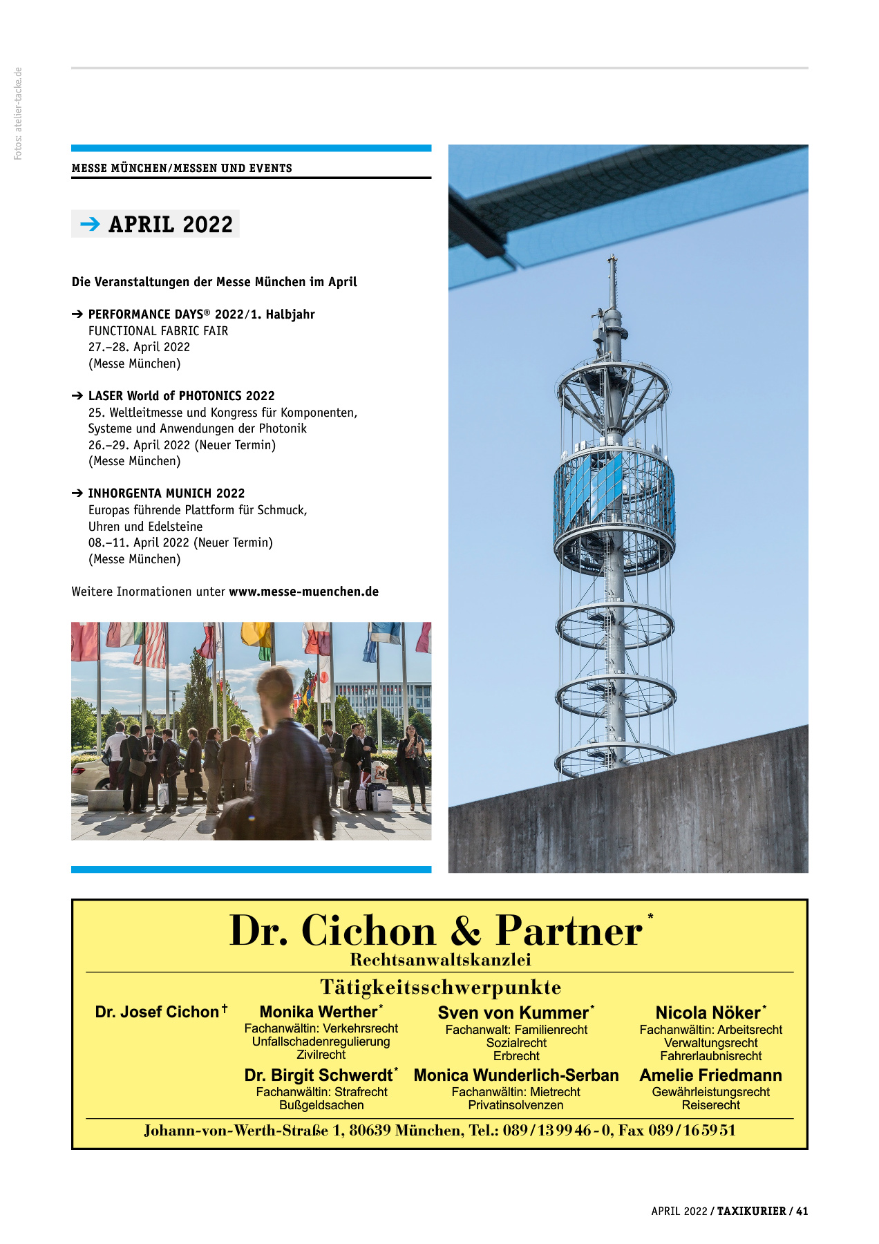Originalseite 41 der Ausgabe Taxikurier April 2022