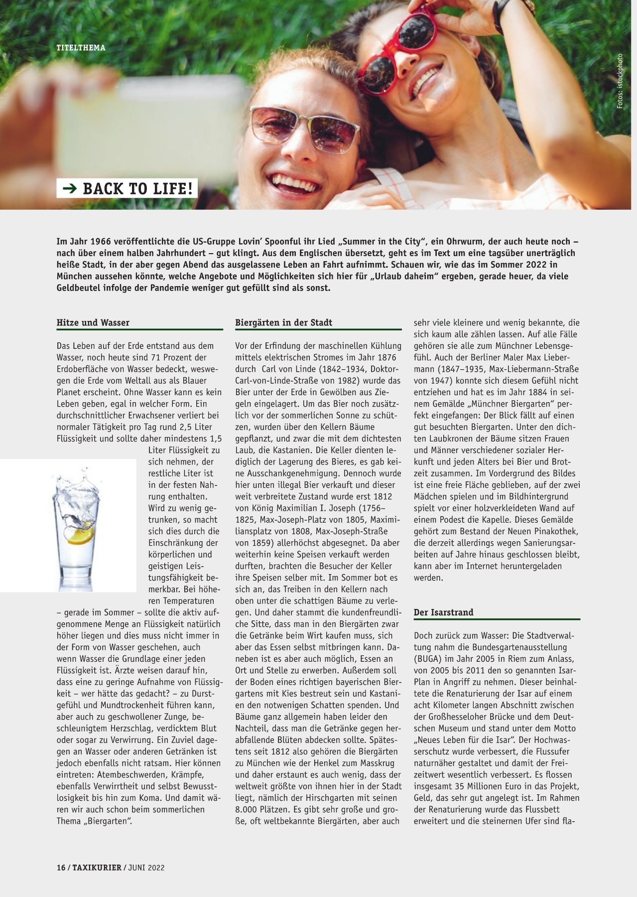 Originalseite 16 der Ausgabe Taxikurier Juni 2022