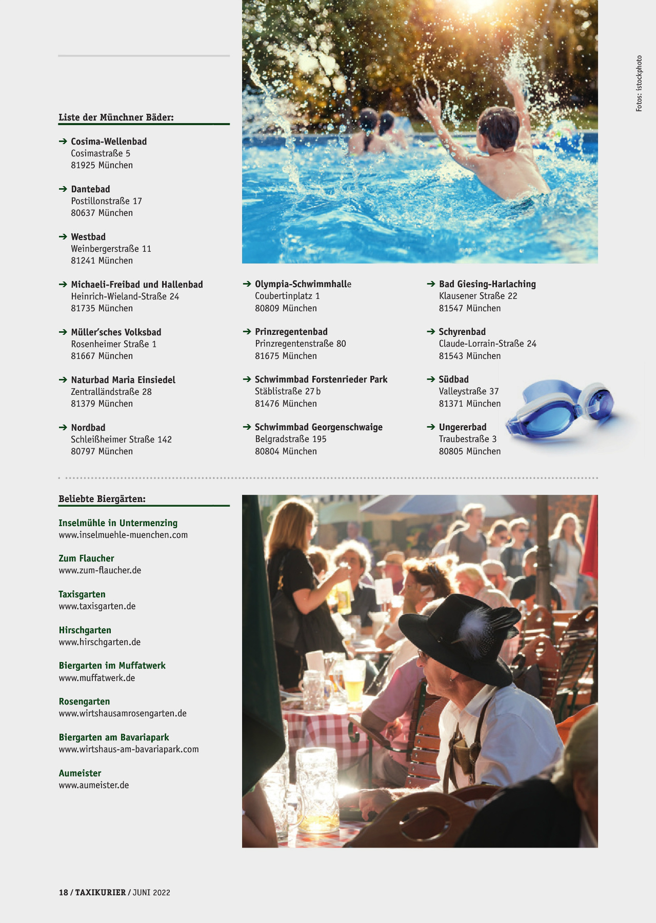 Originalseite 18 der Ausgabe Taxikurier Juni 2022