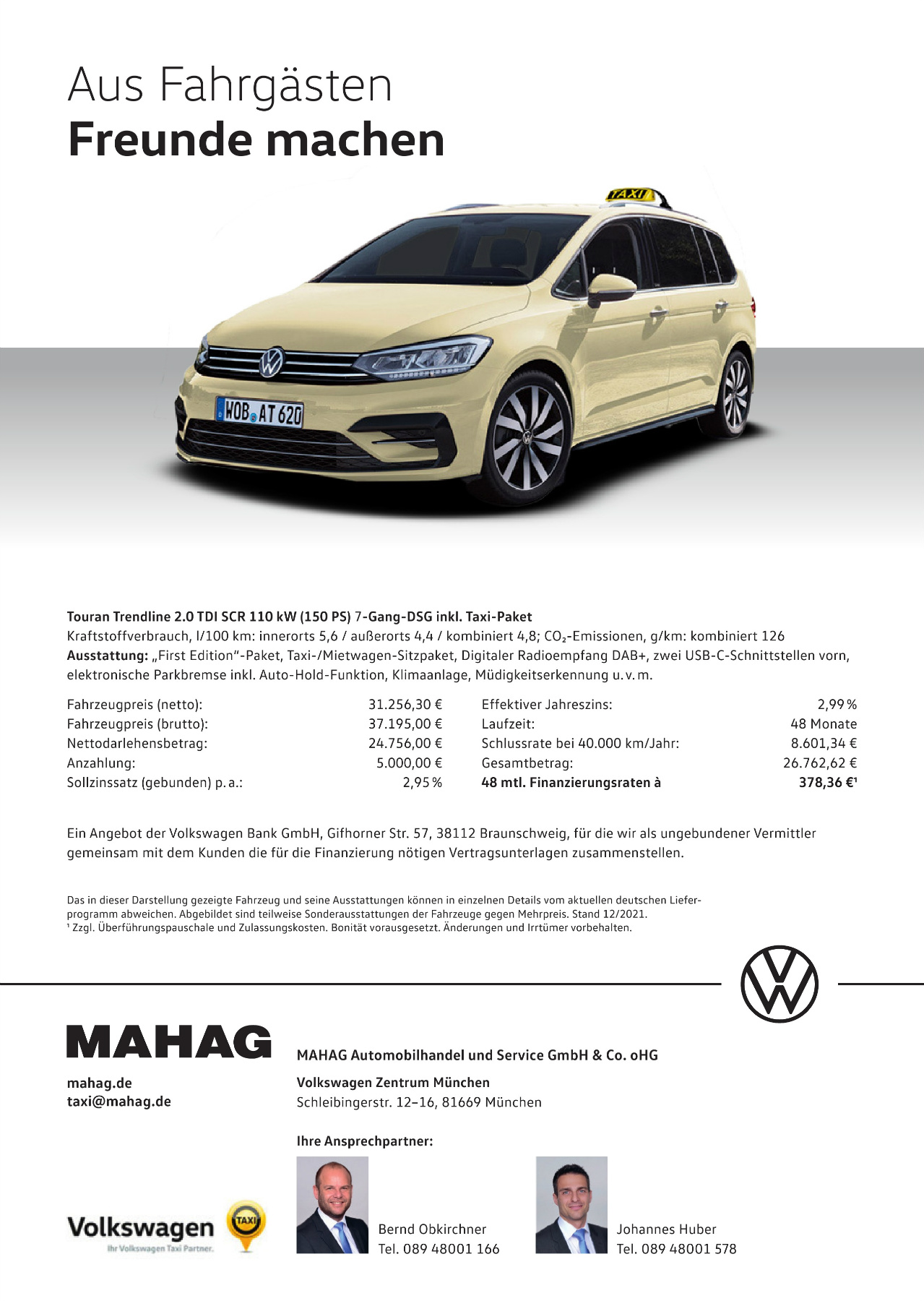 Originalseite 2 der Ausgabe Taxikurier Juni 2022