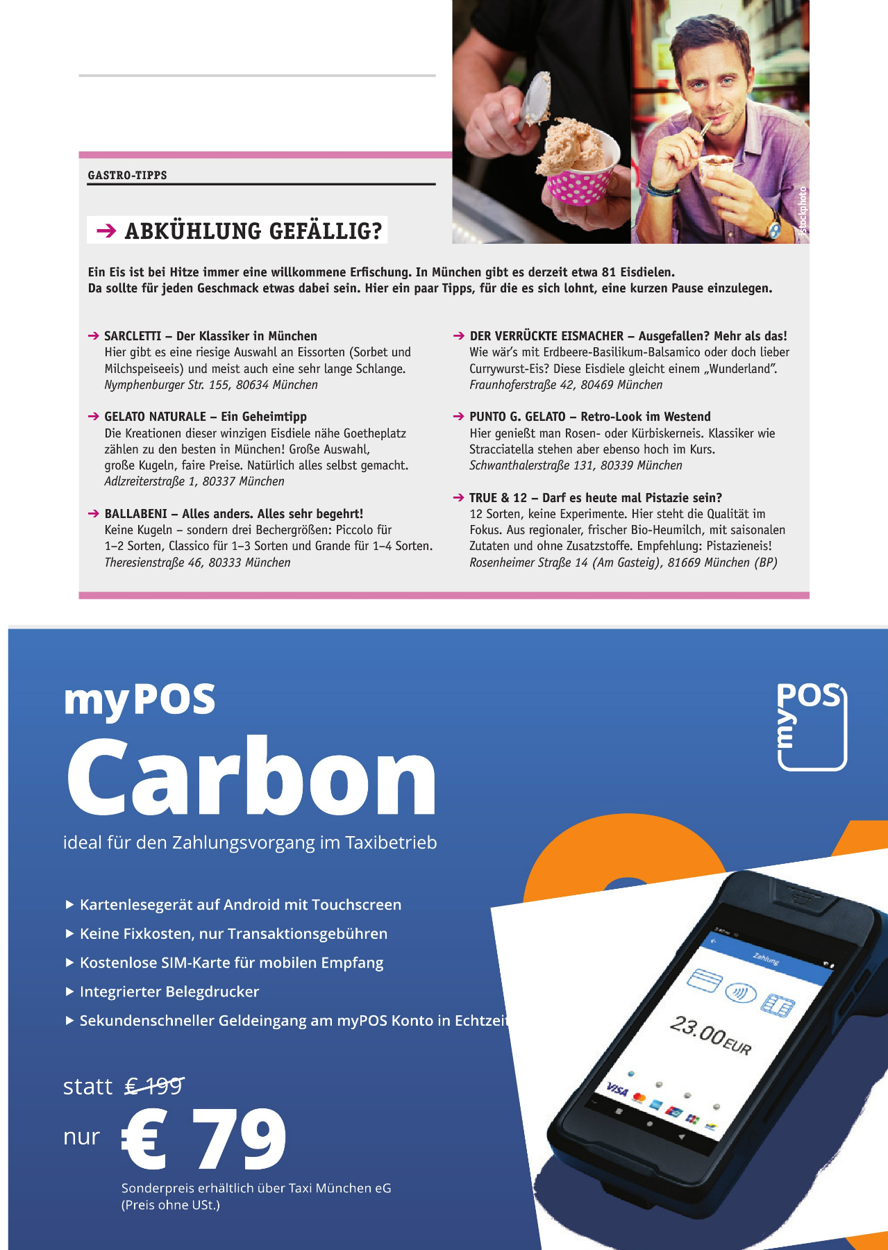 Originalseite 23 der Ausgabe Taxikurier Juli 2022