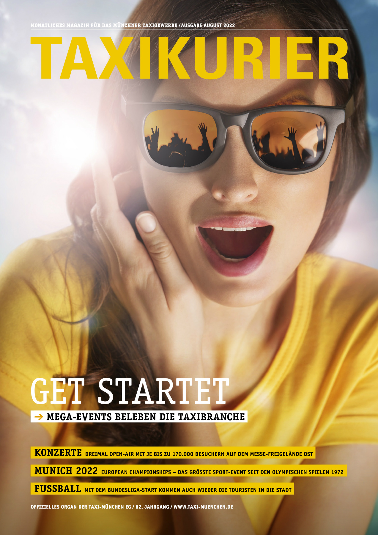 Originalseite 1 der Ausgabe Taxikurier August 2022